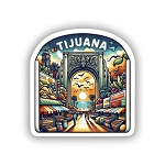Authentic Tijuana Mexico  Sticker (Peel N' Stick)